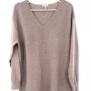 Ella Moss Ladies' Ribbed V-Neck Sweater L